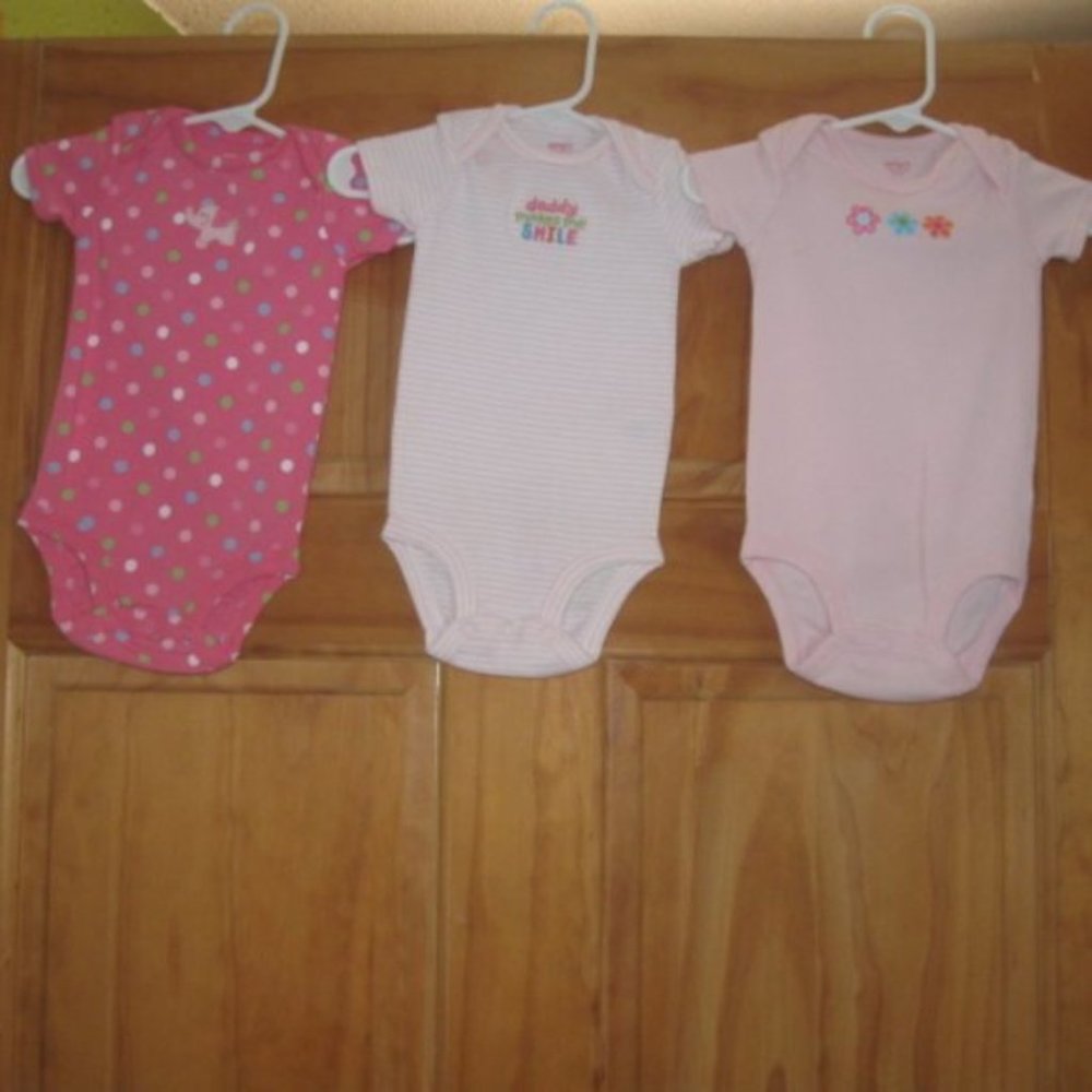 5/$30 Girls Carter's Short Sleeve Bodysuit Bundle